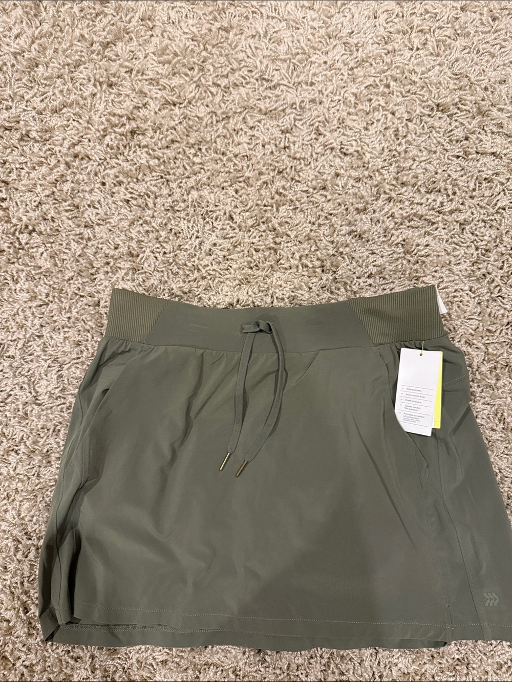 All in motion Olive Green Active Skort with Drawstring Waist